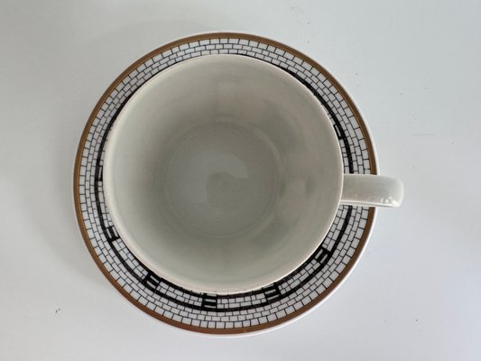 Coffee Cup and Saucer Palladiana by Piero Fornasetti for Rosenthal