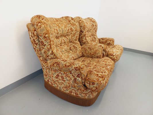 Set of Vintage Armchairs in Floral Fabric with Fringes, 1970s for ...