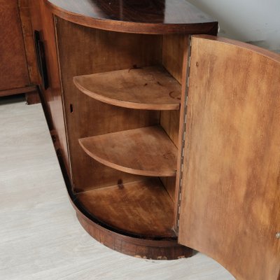 Rationalistisches Eck-Sideboard aus Holz, 1940er Jahre, 2er-Set bei Pamono kaufen