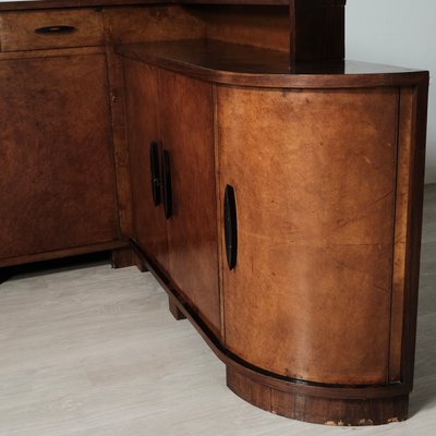 Rationalistisches Eck-Sideboard aus Holz, 1940er Jahre, 2er-Set bei Pamono kaufen