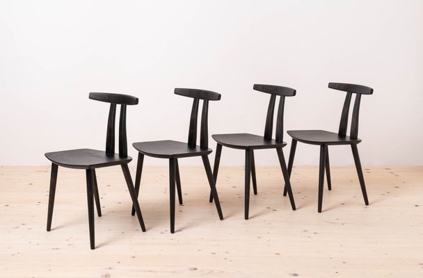Vintage Danish Dining Chairs by Poul Volther, Set of 6 for sale at 