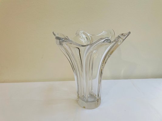 Große Kristallvase von Art Vannes, 1970er bei Pamono kaufen