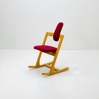 Vintage Teak Pendulum Balance Chair by Peter Opsvik for Stokke