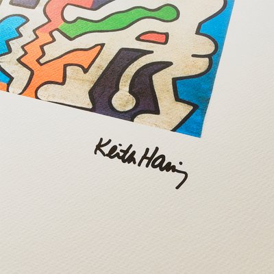 Keith Haring, Composition, Limited Edition Lithograph, 1990s