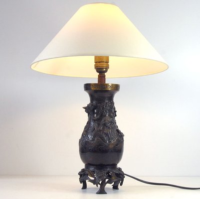 Antique Japanese Bronze Lamp, 1910s for sale at Pamono