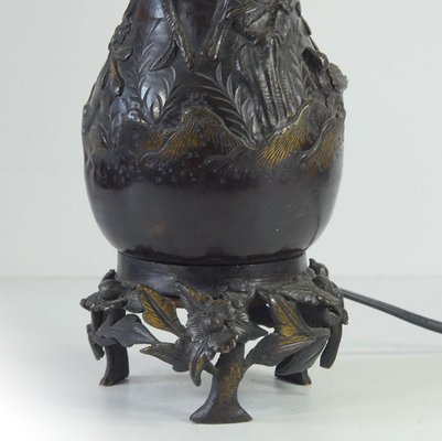 Antique Japanese Bronze Lamp, 1910s for sale at Pamono