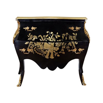 Dresser in Black Lacquered Wood, 1990s for sale at Pamono Dresser in Black Lacquered Wood, 1990s for sale at Pamono