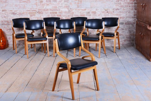Mid-Century Chairs in Maple attributed to Ludvik Volak, Czech