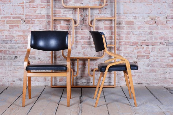 Mid-Century Chairs in Maple attributed to Ludvik Volak, Czech