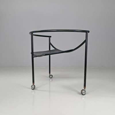 Modern French Black Metal Armchair Dr Sonderbar attributed to
