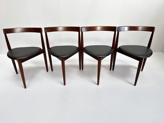 Mid-Century Roundette Teak Dining Table & Chair Set by Hans Mid-Century Roundette Teak Dining Table & Chair Set by Hans