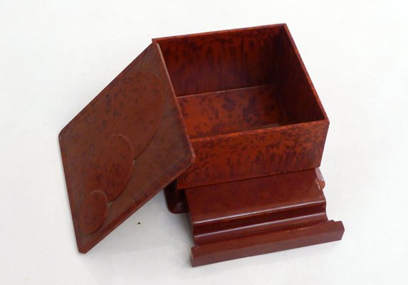 Art Deco Cigarette Dispenser Box in Bakelite 1930s for sale at Pamono