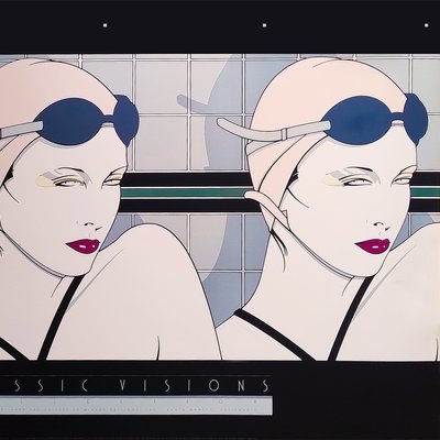 Patrick Nagel, Swimmers, Lithograph, 1970s for sale at Pamono