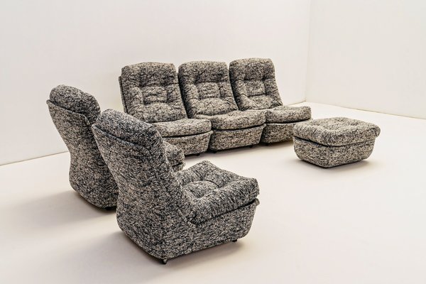 Orchidée Modular Lounge Chairs by Michel Cadestin for Airborne, 1970, Set  of