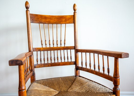 値下げしました！Real Antique small chert Arts & Crafts Sussex Chair attributed to William Birch & E G