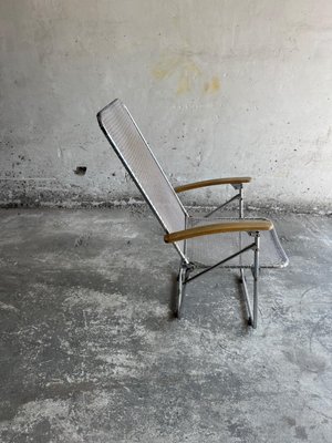 Set of Vintage Aluminium Wire Folding Chairs