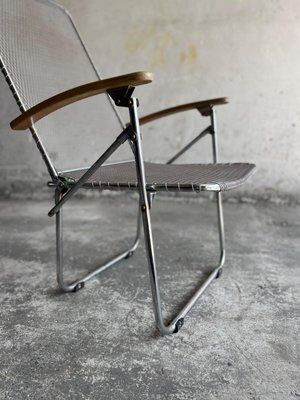 Set of Vintage Aluminium Wire Folding Chairs for sale at Pamono