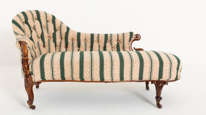 Victorian Chaise Lounges in Mahogany, 1860s for sale at Pamono