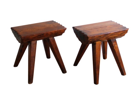 Oak Stools 1950s Set of 2 for sale at Pamono