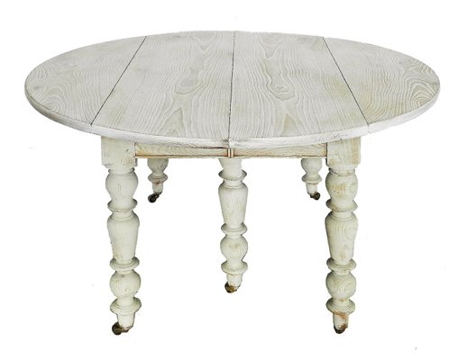 French Extending Limed Oak Dining Table 1850s For Sale At Pamono