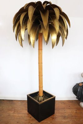Large Christian Techoueyres Palm Tree Floor Lamp for Maison Jansen