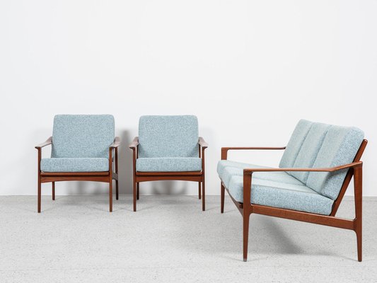 Mid-Century Danish Sofa Set in Teak attributed to Ib Kofod Larsen