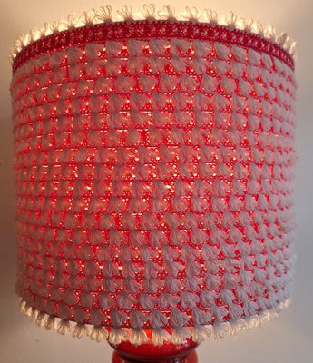 Lampe De Bureau Vintage En Métal Rouge - Bras Flexible - Hauteur 27 Cm