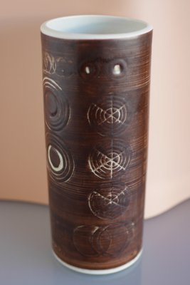 Vintage Scandinavian Art Pottery Vase by Alberius for Vintage Scandinavian Art Pottery Vase by Alberius for