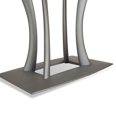 Glass Dining Table in Silver from Rolf Benz for sale at Pamono