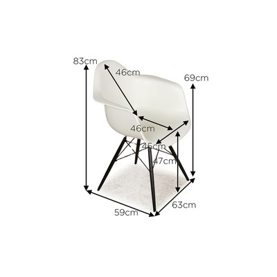 Vitra Dsw Chair Dimensions Daw DSW DRK-2 Plastic Chairs In White