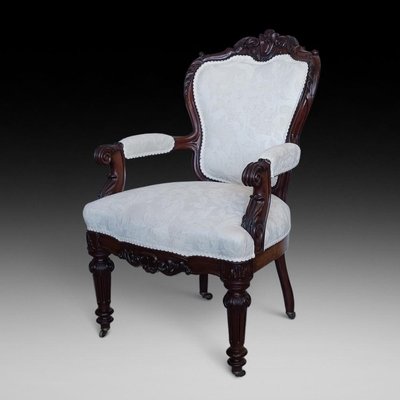 Late Regency Tub Form Upholstered Mahogany Armchair Late Regency Tub Form Upholstered Mahogany Armchair