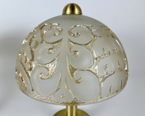 Vintage Table Lamps in Glass and Brass by Peill & Putzler Vintage Table Lamps in Glass and Brass by Peill & Putzler