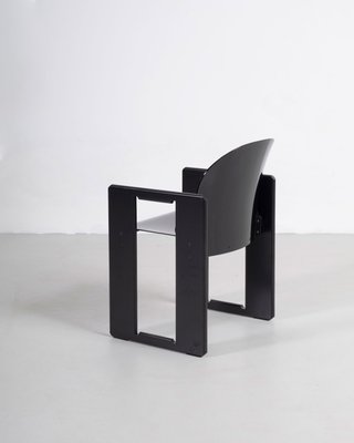 Black Dialogo Dining Chairs by Tobia & Afra Scarpa for B&b Italia