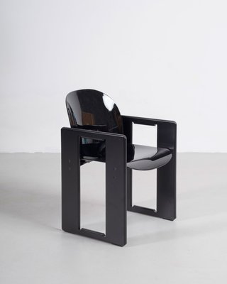 Black Dialogo Dining Chairs by Tobia & Afra Scarpa for B&b Italia