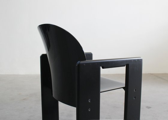 Black Dialogo Dining Chairs by Tobia & Afra Scarpa for B&b Italia