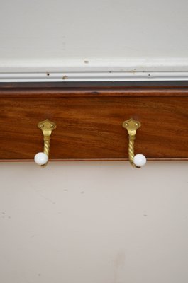 Old Door Coat Rack Knobs English Coat Hooks Coat Rack, 1850s For