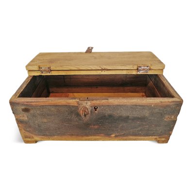 U.S.A ヴィンテージ 木箱 vintage wooden box Vintage Wooden Small Half Round Top Box Original Old Hand