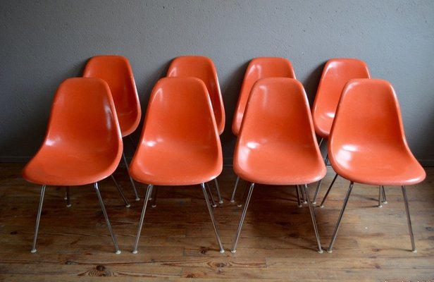 Dsx Fibergl Chairs By Charles Ray Eames For Herman Miller Dsx Fibergl Chairs By Charles Ray Eames For Herman Miller 1950s Set Of