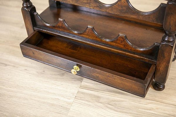 Early 20th Century Oak Wine Rack in Dark Brown, 1930s for sale at