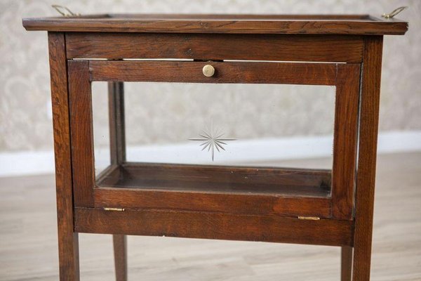 Early 20th Century Oak Tea Cabinet with Tray, 1950s for sale at Pamono
