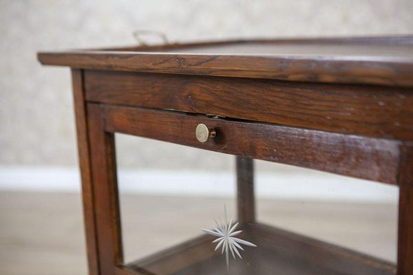 Early 20th Century Oak Tea Cabinet with Tray, 1950s for sale at Pamono