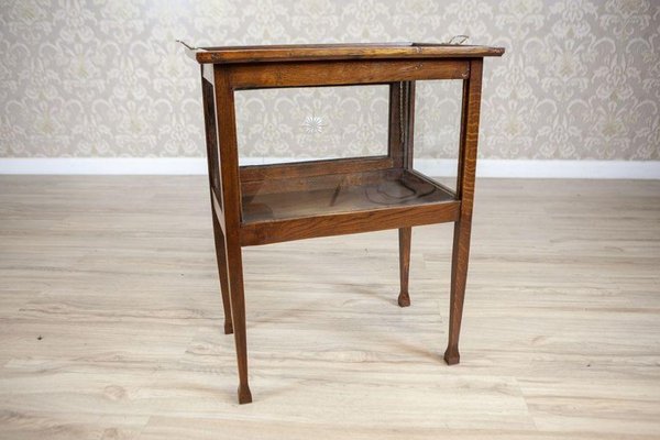 Early 20th Century Oak Tea Cabinet with Tray, 1950s for sale at Pamono