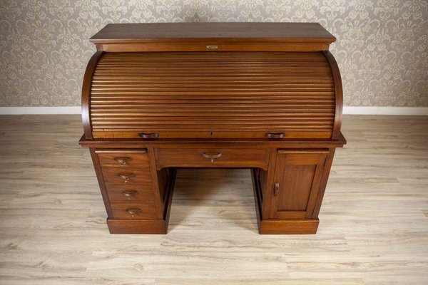Antique mahogany roll top desk discount