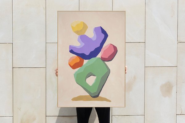 Ryan Rivadeneyra, Abstract Cactus, Acrylic on Paper, 2024 for sale at Pamono