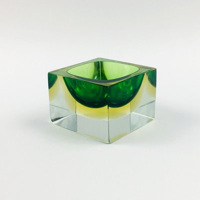 Sommerso Murano Glass Ashtray attributed to Flavio Poli for