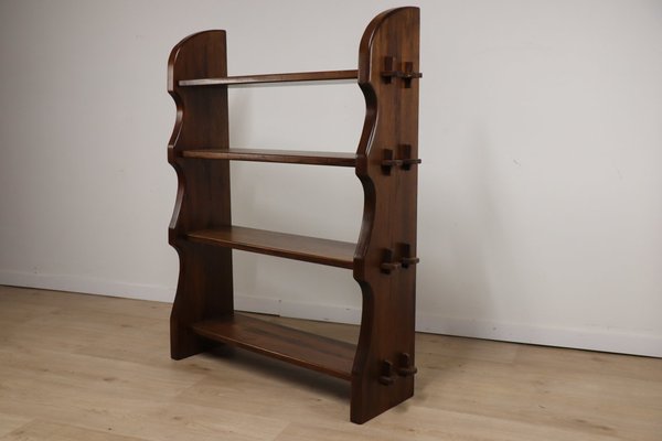 Vintage Brutalist Wood Shelf, 1950s for sale at Pamono