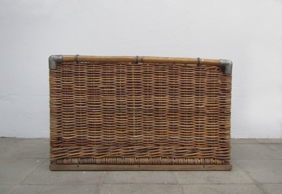 Large Wicker Laundry Basket 1950s For Sale At Pamono