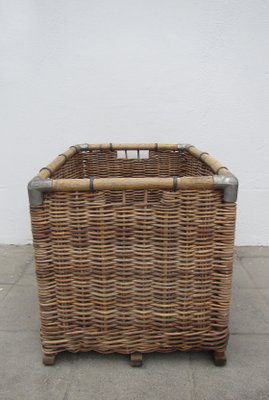 large wicker laundry basket