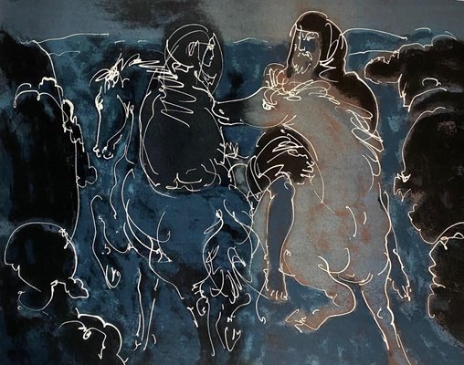 文学・小説 Lithograph Catalogue Raisonne Hans Erni Hans Erni Untitled – Goldmark