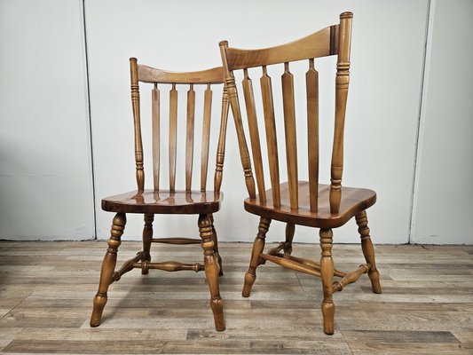 Rustic Wooden Chairs, 1980s, Set of 2 for sale at Pamono Rustic Wooden Chairs, 1980s, Set of 2 for sale at Pamono